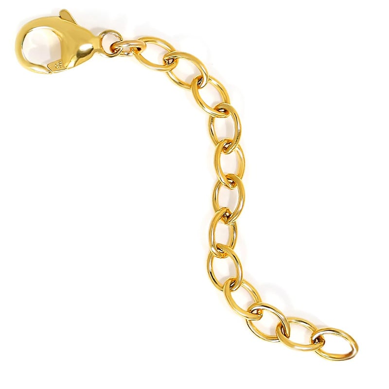 BENIQUE Necklace Extender for Women - 14K Gold Filled or Solid 925 Sterling Silver Extension, Medium Size Jewelry Chain Durable Strong Removable 2" 4" or 6" Made in USA - Image 1